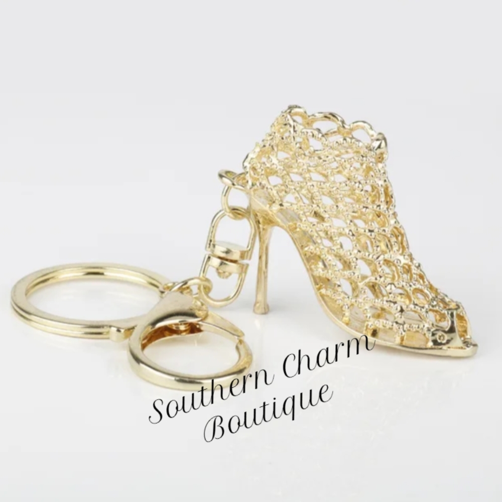 🆕 Gold High Heel Keychain/Charm